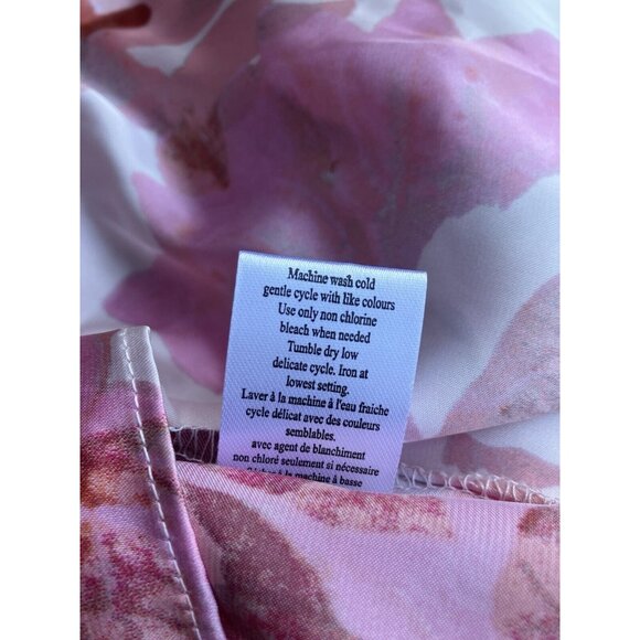 Women's Satin Babydoll Nightgown Valentine Pink Floral Spaghetti Straps‎ Size M - Picture 8 of 8